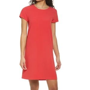 Charles Henry Coral Shift Dress